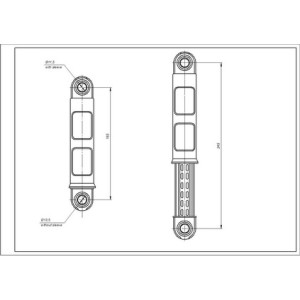 Амортизатор бака для пральної машини Electrolux 3794303010 80N L=165-245mm D отвору=11mm