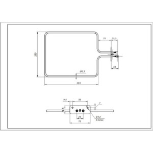 Beko 562900004 Тен нижній 1100W для духовки