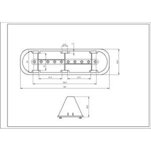 Активатор, ребро барабана для пральної машини Indesit L=183mm C00065463