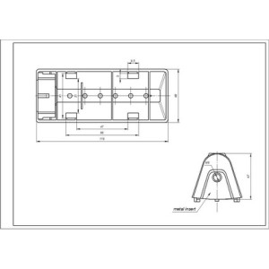 Активатор барабана (ребро) для пральної машини Samsung DC97-02051D L=120mm