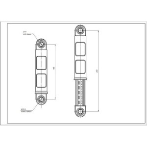 Амортизатор бака для пральної машини PATENT Electrolux 1322553510 60N L=165-240mm D отвору=11mm