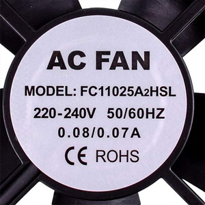 Вентилятор квадратний 110x110x25mm 0,08A