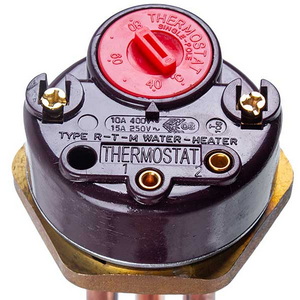 Тен для бойлера з термостатом 2000W (мідний) L=265mm фланець 54mm 1 трубка під датчик Тен для бойлера з термостатом 2000W (мідний) L=265mm фланець 54mm 1 трубка під датчик