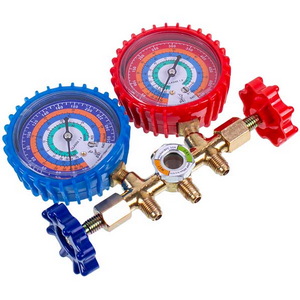 Манометрический коллектор 2-вентильный XM-R572G R-410 (R-22 R-134 R-404) + шланги 3шт.x1800mm