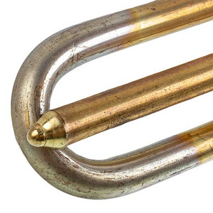 Тен для бойлера з термостатом 4000W (мідний) L=255mm фланець 54mm 1 трубка під датчик Тен для бойлера з термостатом 4000W (мідний) L=255mm фланець 54mm 1 трубка під датчик