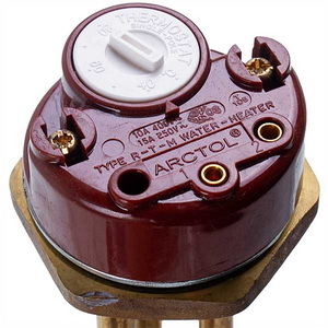 Тен для бойлера з термостатом 4000W (мідний) L=255mm фланець 54mm 1 трубка під датчик Тен для бойлера з термостатом 4000W (мідний) L=255mm фланець 54mm 1 трубка під датчик