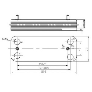 Теплообмінник пластинчастий ГВП (12 пластин) для газового котла Baxi/Westen 5686670