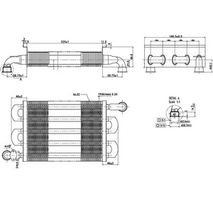 Теплообменник для газового котла Baxi Eco 4S, Westen Pulsar 14-24 кВт (турбо) 5700950 Теплообменник для газового котла Baxi Eco 4S, Westen Pulsar 14-24 кВт (турбо) 5700950