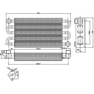 Теплообменник первичный для газового котла Viessmann Vitopend 100 WH1B, WH1D 27-30 кВт 7825511 Теплообменник первичный для газового котла Viessmann Vitopend 100 WH1B, WH1D 27-30 кВт 7825511