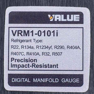 Манометрический коллектор 1-вентильный VALUE VRM1-0101 NAVTEK (электронный манометр) + шланги 2шт.