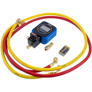 Манометрический коллектор 1-вентильный VALUE VRM1-0101 NAVTEK (электронный манометр) + шланги 2шт.