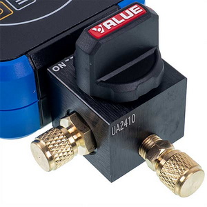 Манометрический коллектор 1-вентильный VALUE VRM1-0101 NAVTEK (электронный манометр) + шланги 2шт.