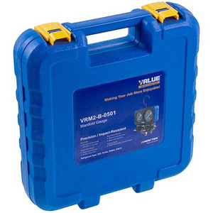Манометричний колектор 2-вентильний VALUE VRM2-B-501 NAVTEK + шланги 3шт.x1500mm