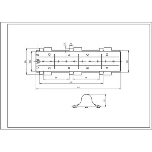 Активатор, ребро барабана для пральної машини Whirlpool L=215mm 480110100104