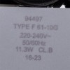 Двигун вентилятора F61-10G 11.3W + крильчатка холодильника Whirlpool 481936170011