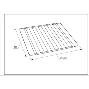 Решітка розсувна для духовки 350-560x320mm (універсальна)