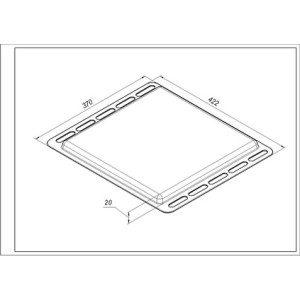 Алюмінієве деко для духовки 422x370x20mm Zanussi 140128879065