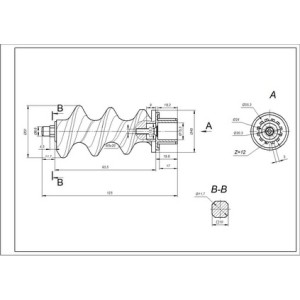 Набір шнек + ніж (2-сторонній) для м&aposясорубки NR8 Zelmer \ Bosch (12000524, 10003883)