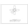Ніж для м&aposясорубки Zelmer 00631383 NR5 86.1007 D=47mm s=9mm Отвір=9.5x9.5mm