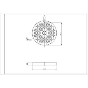 Решітка 4mm NR5 (з пазом) 00631385 для м&aposясорубки Zelmer \ Bosch