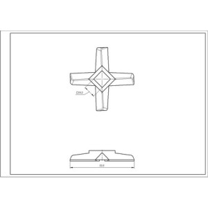 Ніж для м&aposясорубки Zelmer 00755469 D=54mm s=9mm Отвір=10x10mm NR8 ZMMA018X (A863107.00)