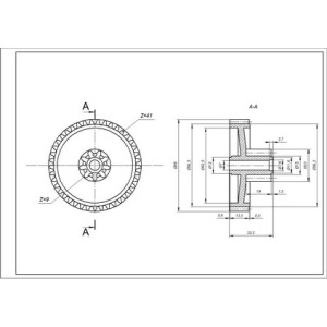 Шестерня середня для м&aposясорубки Zelmer \ Bosch 187.0004 00793636