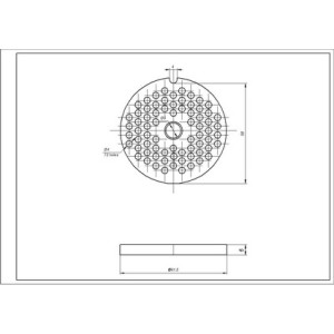 Решітка (сито) 4mm для м&aposясорубки Zelmer \ Bosch NR8 86.3161 10003880 (ZMMA148X, 00755474)