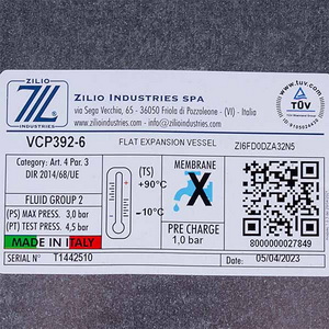 Розширювальний бак Zilio VCP392-6 л 3/8&apos&apos для газового котла (універсальний)13C0000600
