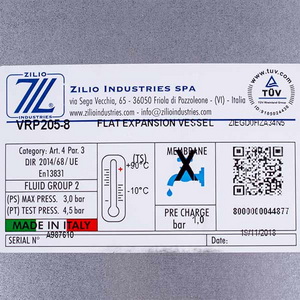 Розширювальний бак Zilio 8 л M14x1 для газового котла Baxi Luna/Nuvola 3 Comfort/Duo-Tec 5629130