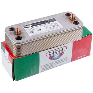 Теплообмінник пластинчастий ГВП Zilmet (16 пластин) для газового котла Ariston, Ferroli, Biasi, Viessmann BI1001102